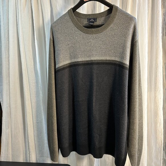 Men's Doers Big &Tall Fit Crewneck Sweater Black Brown Grey 3XL - Picture 1 of 7